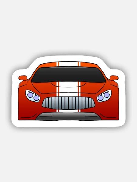 Car Auto - Sticker Größe S (10 x 10 cm) - Mattweiß