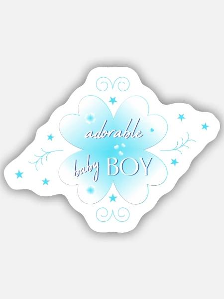 baby boy - Sticker Größe S (10 x 10 cm) - Mattweiß