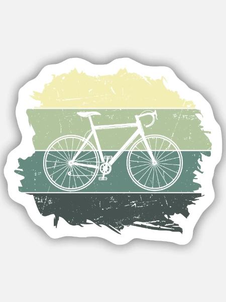 Fahrrad - Sticker Größe S (10 x 10 cm) - Mattweiß