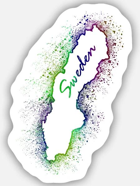 Schweden - Sticker Größe S (10 x 10 cm) - Mattweiß