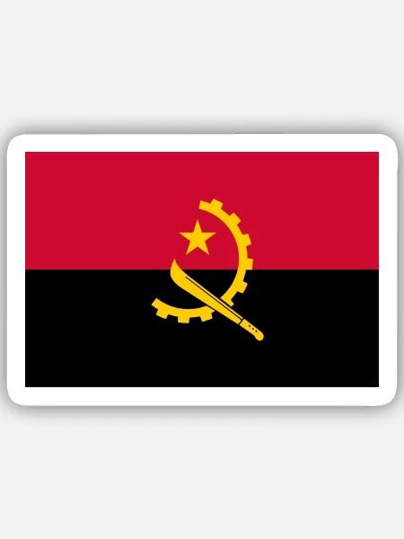 Angola - Sticker Größe S (10 x 10 cm) - Mattweiß