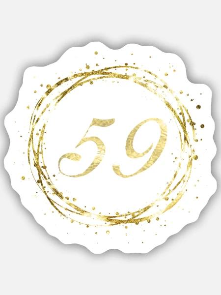 59 - Sticker Größe S (10 x 10 cm) - Mattweiß