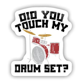 Schlagzeuger Schlagzeug - Sticker Größe S (10 x 10 cm) - Mattweiß - Vorne