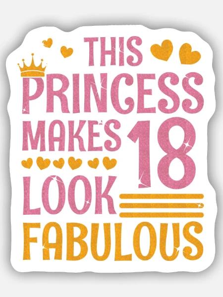 18.Geburtstag Königin 18 Jahre Achtzehn - Sticker Größe S (10 x 10 cm) - Mattweiß