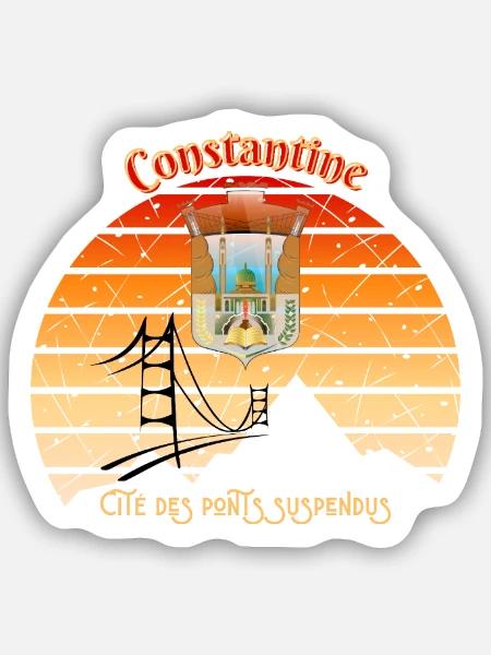 Konstantinische Stadt der Hängebrücken - Sticker Größe S (10 x 10 cm) - Mattweiß