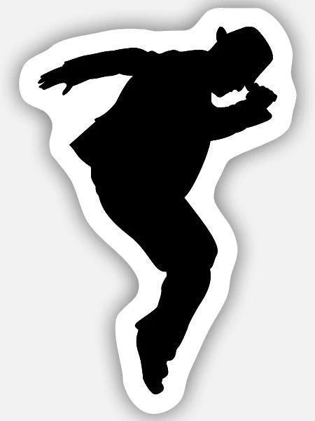 Tänzer - Sticker Größe S (10 x 10 cm) - Mattweiß