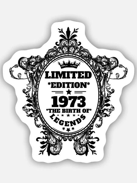1973 - Sticker Größe S (10 x 10 cm) - Mattweiß