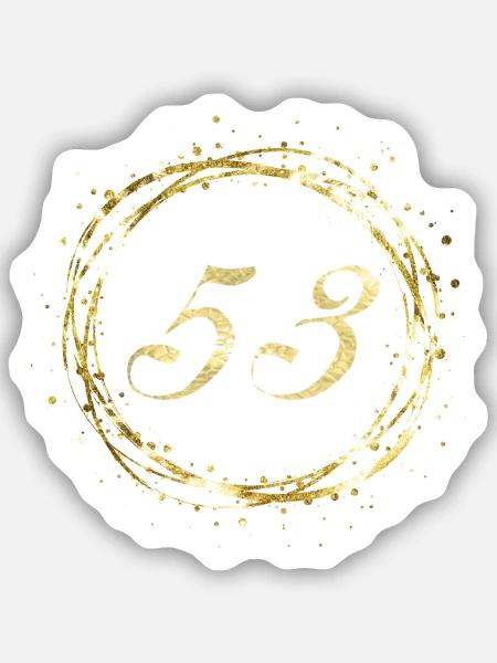 53 - Sticker Größe S (10 x 10 cm) - Mattweiß