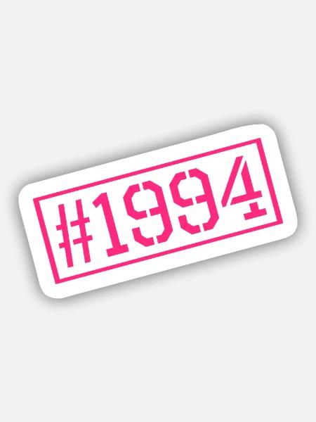 1994 - Sticker Größe S (10 x 10 cm) - Mattweiß