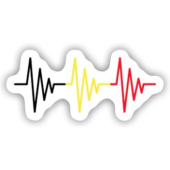 Belgien - Sticker Größe S (10 x 10 cm) - Mattweiß - Vorne