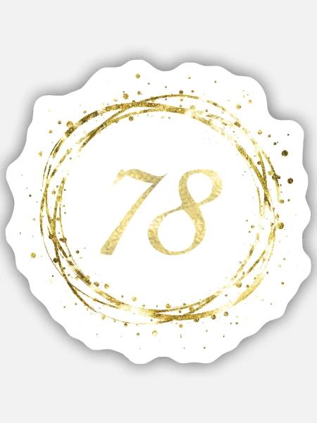 78 - Sticker Größe S (10 x 10 cm) - Mattweiß