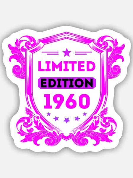1960 - Sticker Größe S (10 x 10 cm) - Mattweiß