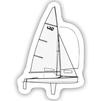 470er Riss - Sticker Größe S (10 x 10 cm) - Mattweiß - Vorne