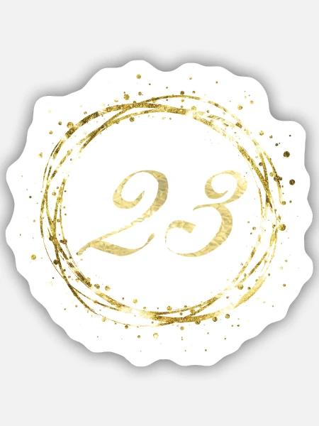 23 - Sticker Größe S (10 x 10 cm) - Mattweiß