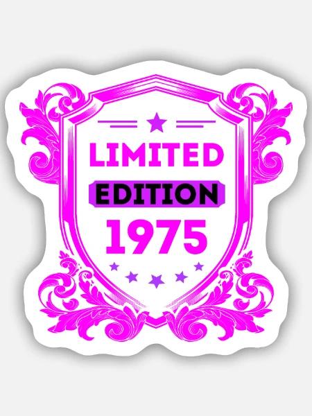 1975 - Sticker Größe S (10 x 10 cm) - Mattweiß