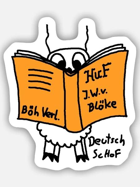 Deutsch Schof - Sticker Größe S (10 x 10 cm) - Mattweiß