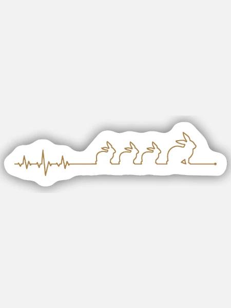 hase - Sticker Größe S (10 x 10 cm) - Mattweiß