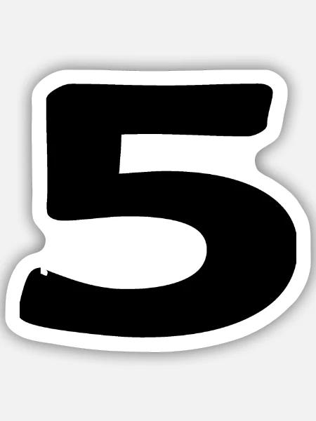 5. 5 JAHRE. 5-JÄHRIGES JUBILÄUM. 5-JÄHRIGES JUBILÄUM. 5. - Sticker Größe S (10 x 10 cm) - Mattweiß