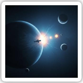 Mystische Mondphasen - Sticker Größe S (10 x 10 cm) - Mattweiß - Vorne