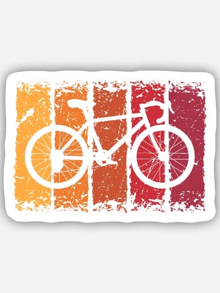 Fahrrad - Sticker Größe S (10 x 10 cm) - Mattweiß