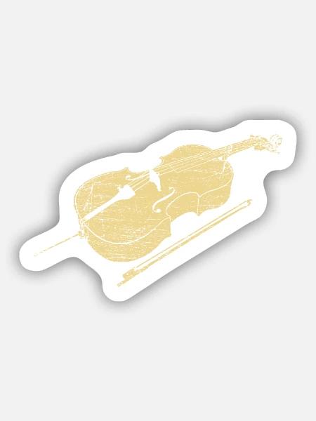 Leidenschaftlicher Cellist Orchester - Sticker Größe S (10 x 10 cm) - Mattweiß