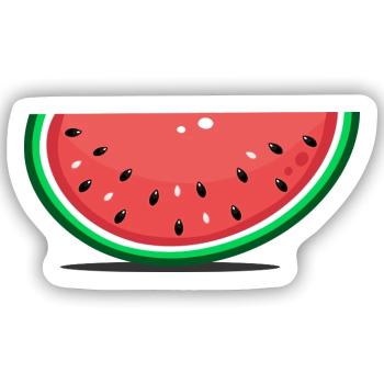 Wassermelone Design Scheibe - Sticker Größe S (10 x 10 cm) - Mattweiß - Vorne