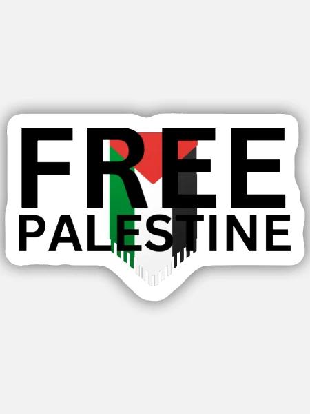 Free Palestine - Sticker Größe S (10 x 10 cm) - Mattweiß