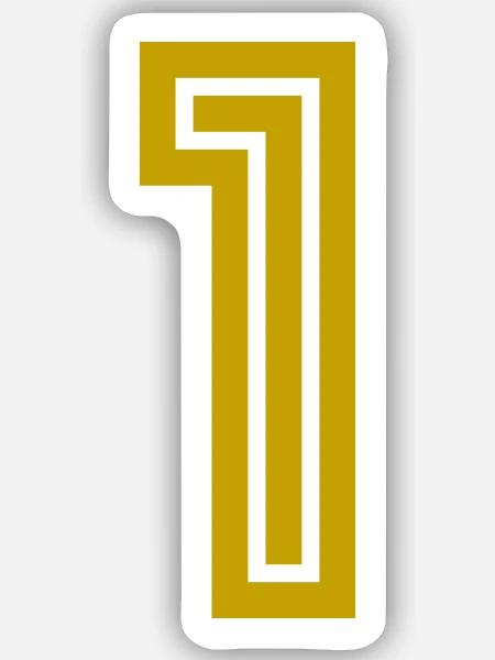 1. 1 JAHR. 1. JAHRESTAG. 1 JAHR GEBURTSTAG - Sticker Größe S (10 x 10 cm) - Mattweiß