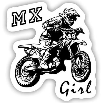 mx girl - Sticker Größe S (10 x 10 cm) - Mattweiß - Vorne
