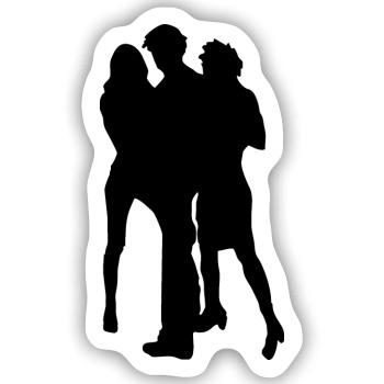 blond girls - Sticker Größe S (10 x 10 cm) - Mattweiß - Vorne