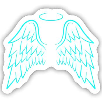 Engelsflügel Flügel Engel - Sticker Größe S (10 x 10 cm) - Mattweiß - Vorne