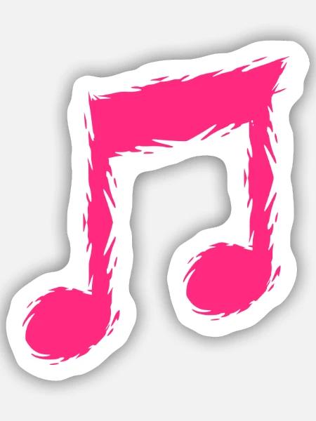 Musiknote Musik Design Sänger - Sticker Größe S (10 x 10 cm) - Mattweiß