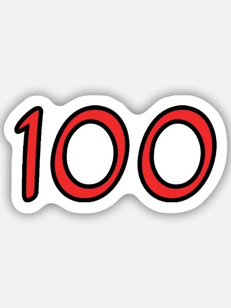 100. 100 JAHRE. 100-JÄHRIGES JUBILÄUM. 100. GEBURTSTAG - Sticker Größe S (10 x 10 cm) - Mattweiß