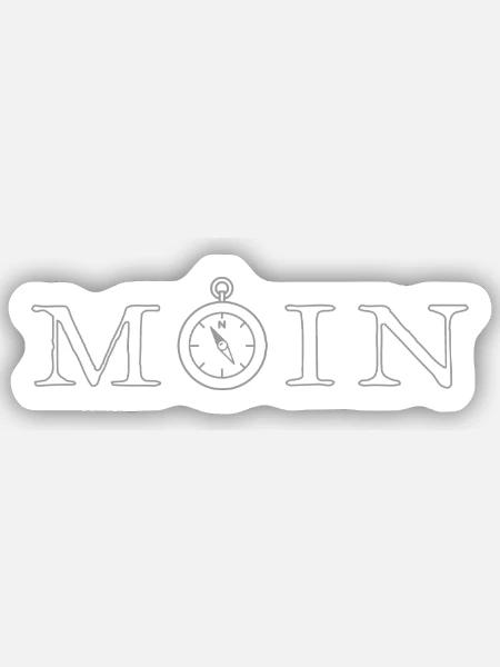 Moin - Sticker Größe S (10 x 10 cm) - Mattweiß