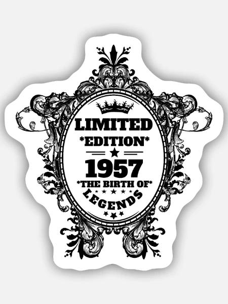 1957 - Sticker Größe S (10 x 10 cm) - Mattweiß