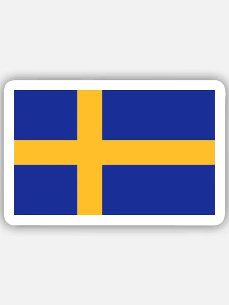 SCHWEDEN - Sticker Größe S (10 x 10 cm) - Mattweiß