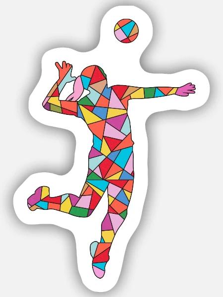 Volleyballerin Volleyballspielerin Volleyball - Sticker Größe S (10 x 10 cm) - Mattweiß