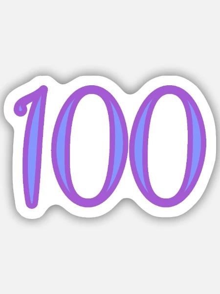 100 - Sticker taille S (10 x 10 cm) - blanc mat