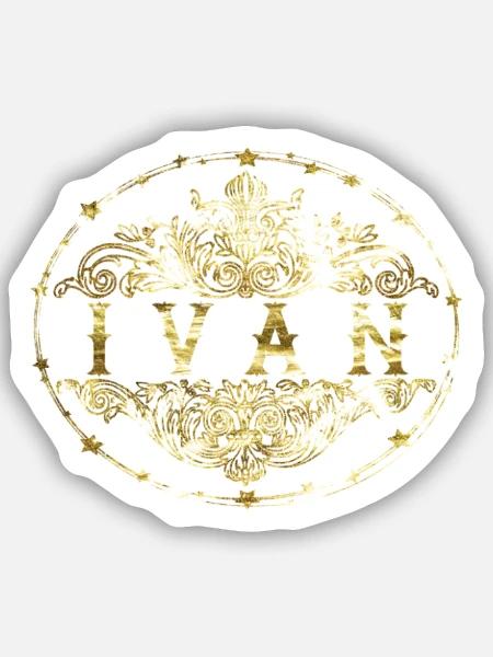 Ivan - Sticker Größe S (10 x 10 cm) - Mattweiß