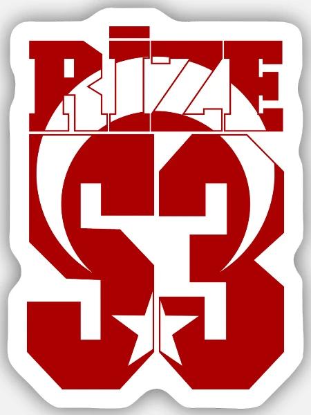 Rize 53 Türkei Flagge - Sticker Größe S (10 x 10 cm) - Mattweiß