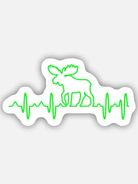 Moose Elch elch moose ELCH - Sticker Größe S (10 x 10 cm) - Mattweiß