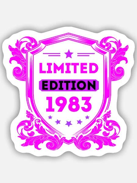 1983 - Sticker Größe S (10 x 10 cm) - Mattweiß