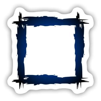 Quadrat Rahmen - Sticker Größe S (10 x 10 cm) - Mattweiß - Vorne