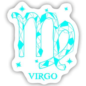 Jungfrau Sternzeichen - Sticker Größe S (10 x 10 cm) - Mattweiß - Vorne