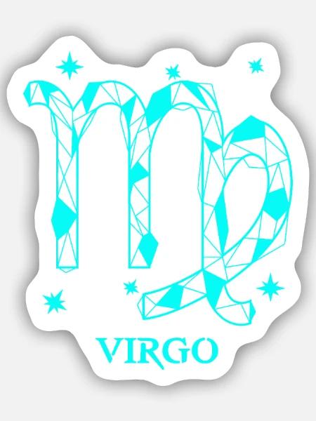 Jungfrau Sternzeichen - Sticker Größe S (10 x 10 cm) - Mattweiß