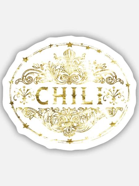 Chili - Sticker Größe S (10 x 10 cm) - Mattweiß