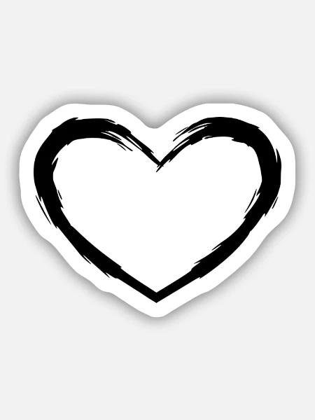 Herz - Sticker Größe S (10 x 10 cm) - Mattweiß