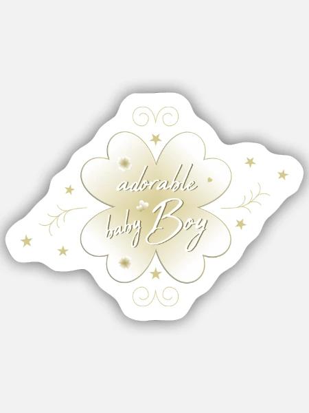 Baby Boy - Sticker Größe S (10 x 10 cm) - Mattweiß