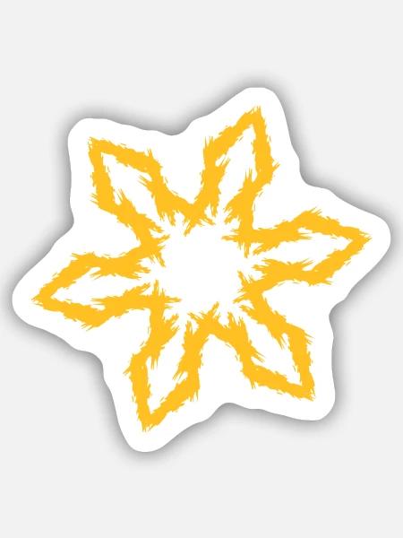 Wurfstern - Sticker Größe S (10 x 10 cm) - Mattweiß
