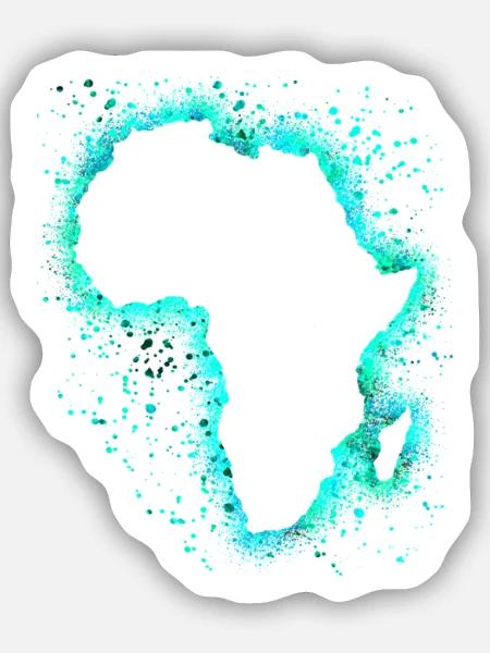 Afrika - Sticker Größe S (10 x 10 cm) - Mattweiß